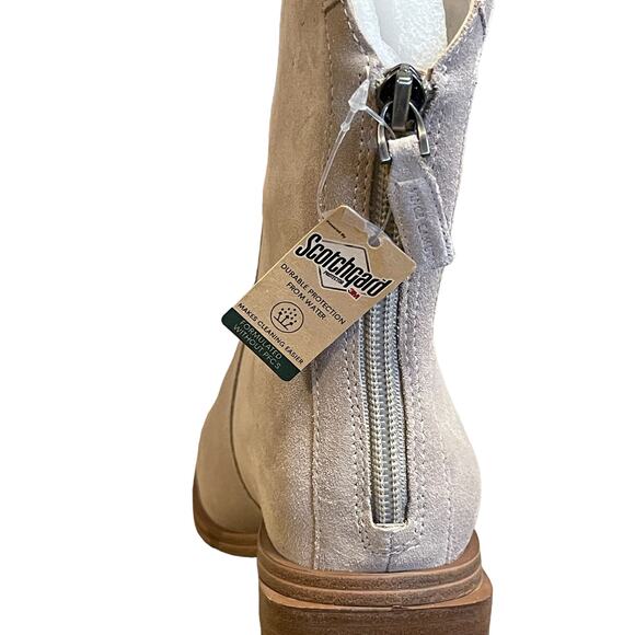 Vince Camuto Size 6 NEW Water-Repellent Suede Mid-Shaft Boots Kortimy Beige - Picture 9 of 9